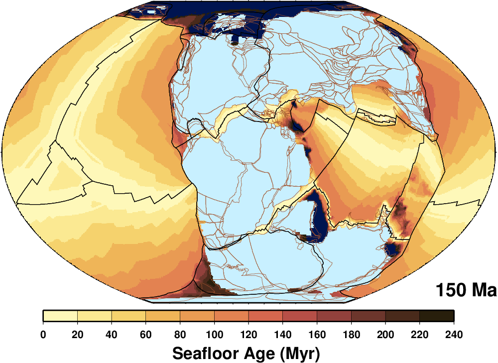 seafloor age grid at 150
            Ma