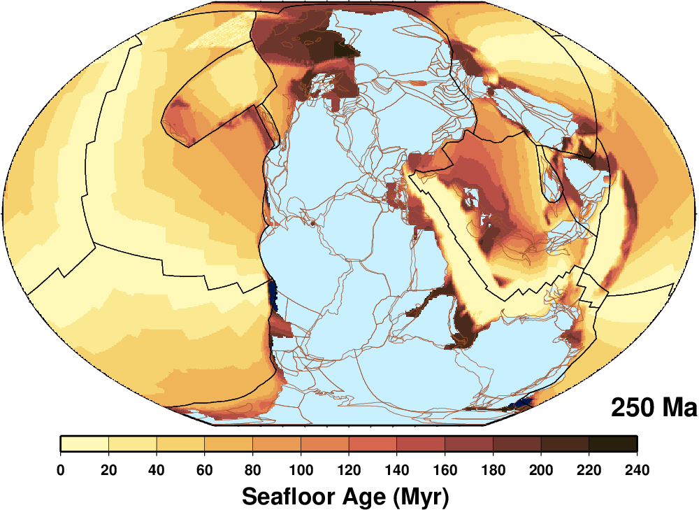 seafloor age grid at 250
            Ma